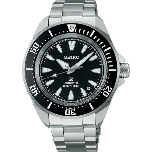 Image of Watches. Productname: Seiko Prospex Diver Black and Silver Tone Watch SRPL13K in Watch colour by brand - Seiko