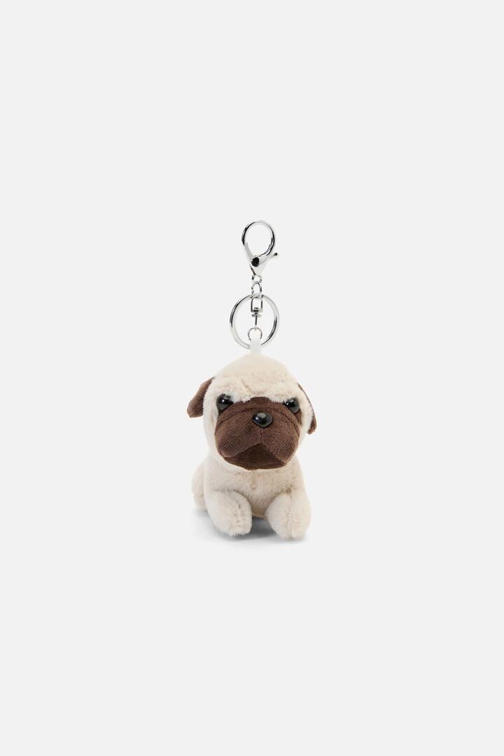 Image of Charms. Productname: Two Colour Dog Bag Charm in Tan colour by brand - Dangerfield