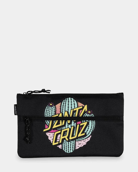 Image of Accessories. Productname: santa Cruz Girls 8-16 Cactus Dot Pencil Case Black - in Black colour by brand - santa Cruz