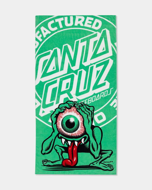 Image of Accessories. Productname: santa Cruz Eyegore Towel Light Green - in Light Green colour by brand - santa Cruz