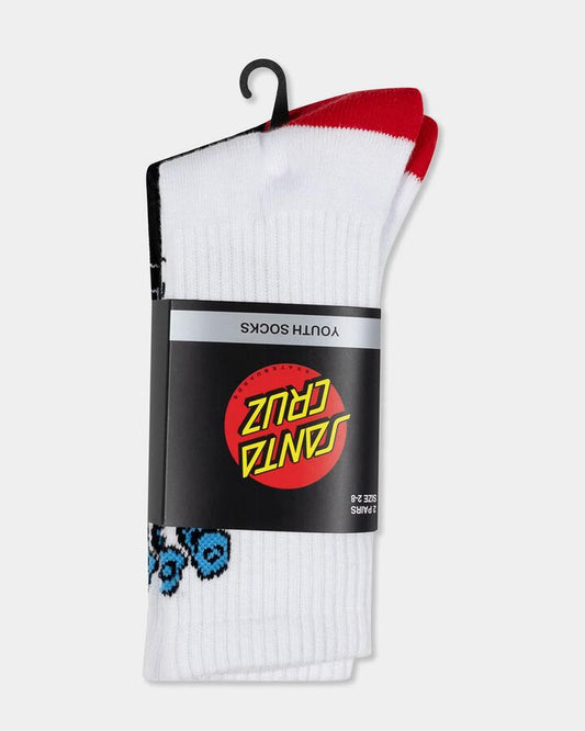 Image of Socks. Productname: santa Cruz Boys 2-7 Opus Screaming Hand Crew Socks Multi - in Multi colour by brand - santa Cruz