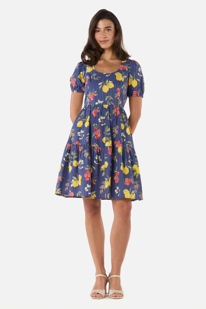 Image of Dresses. Productname: Carla Picnic Mini Dress in Navy colour by brand - Princess Highway