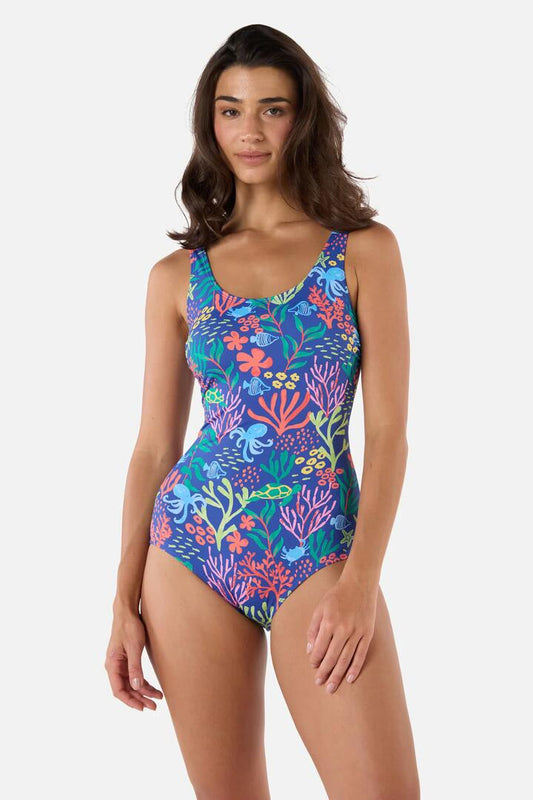 Image of Swimwear. Productname: Coral Reef One Piece in Blue colour by brand - Princess Highway