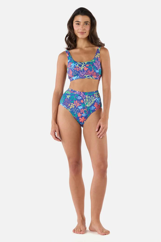 Image of Swimwear. Productname: Coral Reef Bikini Bottom in Blue colour by brand - Princess Highway