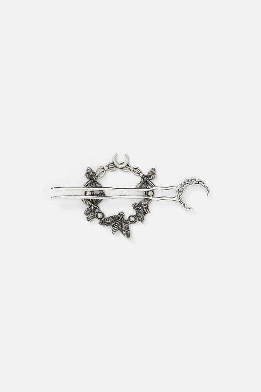 Image of Hair Accessories. Productname: Moth & Moon Hair Pin in Silver colour by brand - Black Friday