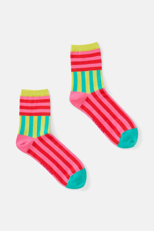 Image of Socks. Productname: Stripe Lover Crew Sock in Print colour by brand - Gorman