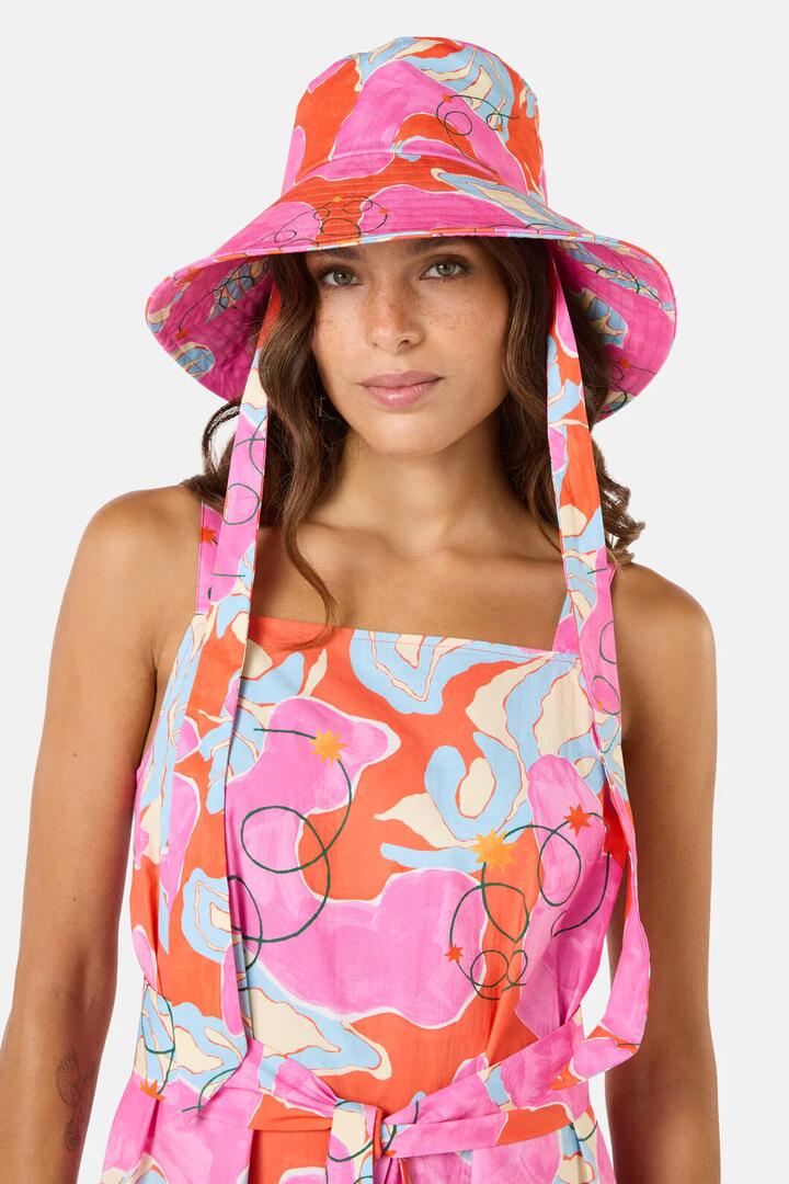 Image of Hats. Product name - Fleur Rosa Sunhat in Print colour by brand - Gorman