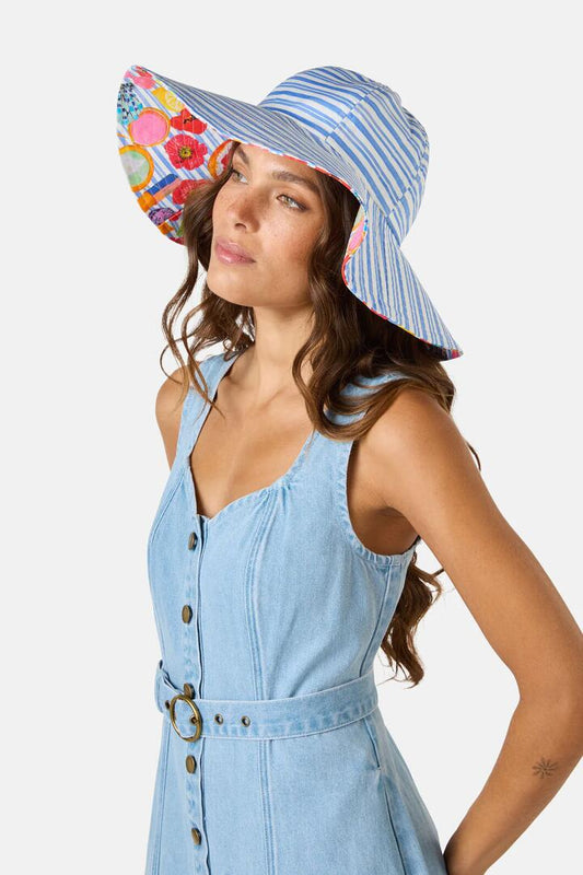 Image of Hats. Productname: Antipasto Floppy Hat in Print colour by brand - Gorman