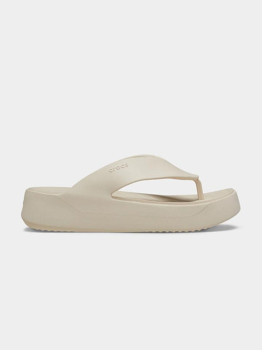 Image of Heels. Productname: Crocs Getaway Platform Flip Stucco in Stucco colour by brand - Crocs