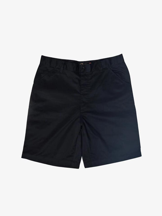 Image of a model wearing Shorts. Productname: Deus Big Fella Service Shorts in Black colour by brand - Deus