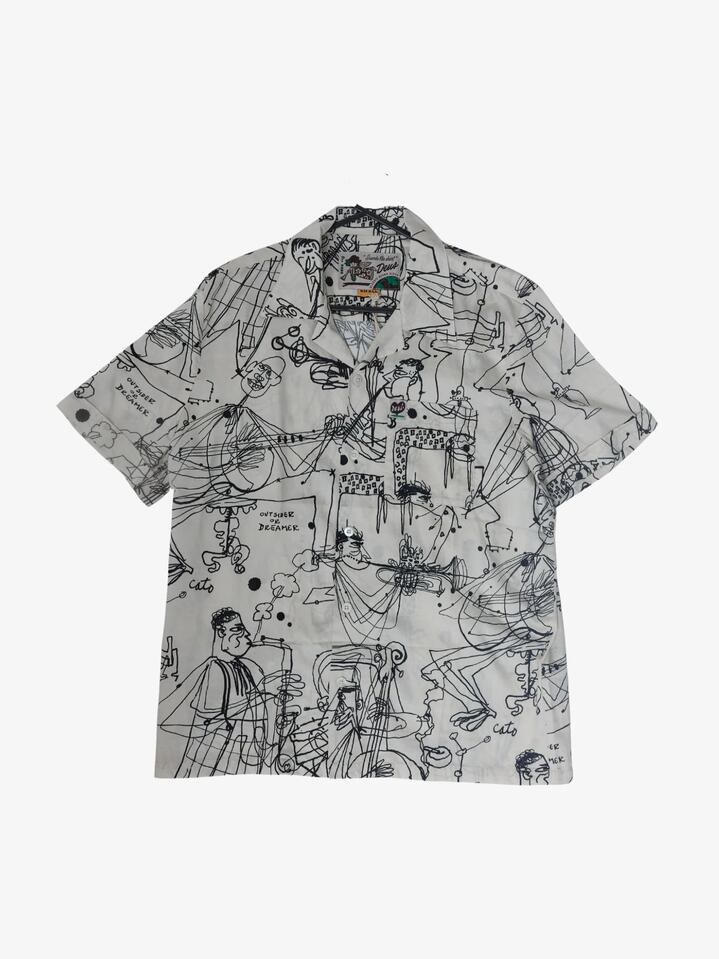 Image of Shirts. Productname: Deus R.G. Cato Shirt in Bone colour by brand - Deus
