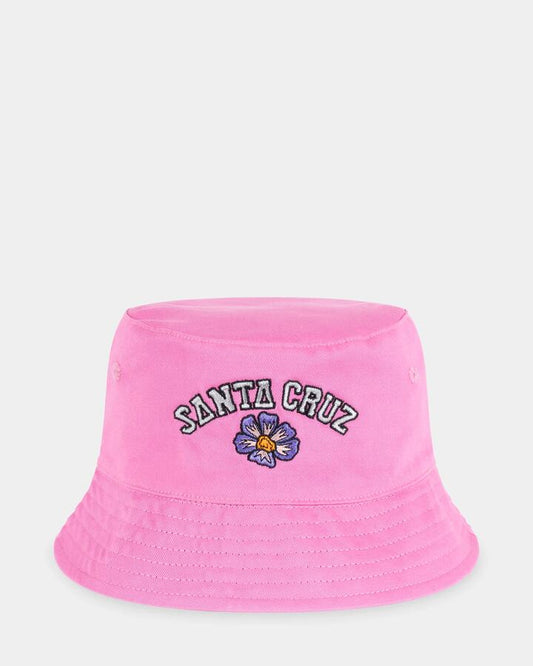 Image of Hats. Product name - Santa Cruz Girls 8-16 Field Arch Repeat Reversible Bucket Hat Pink in Pink colour by brand - Santa Cruz