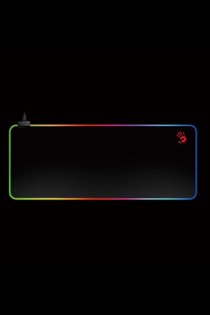 Image of Mice & Trackballs. Product name - Bloody MP-75N Black Extended RGB Lighting Ultra-Smooth Gaming Mouse Pad in Black colour by brand - BLOODY