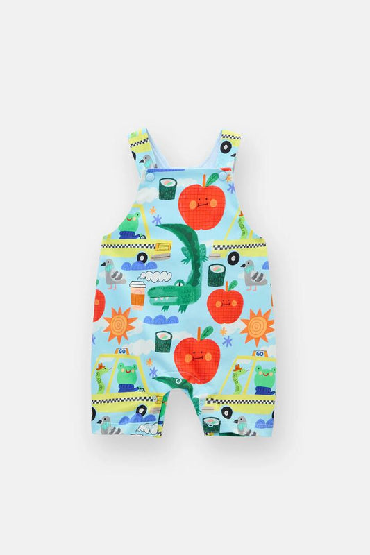 Image of a model wearing Pants. Productname: Taxi Baby Overalls in Blue colour by brand - Gorman