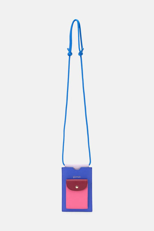Image of Bags. Productname: Blue Colour Block Phone Bag in Blue colour by brand - Gorman