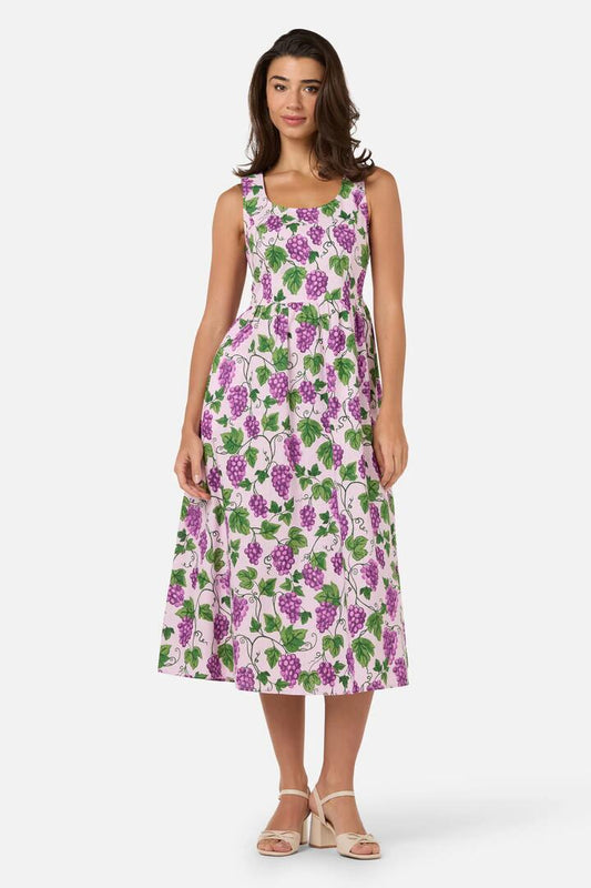 Image of Dresses. Product name - Grape Vine Midi Dress in Lilac colour by brand - Princess Highway