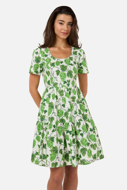 Image of Dresses. Productname: Grape Vine Mini Dress in Green colour by brand - Princess Highway