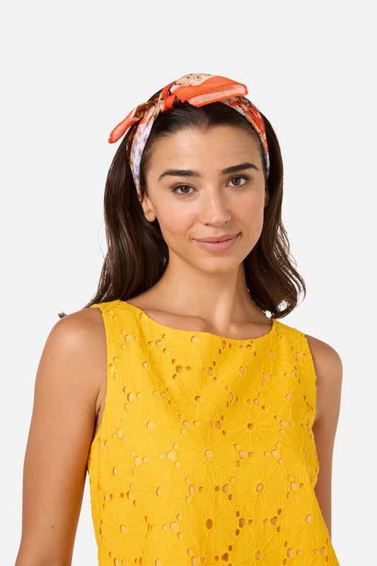 Image of Hair Accessories. Productname: Patchwork Bandana in Orange colour by brand - Princess Highway