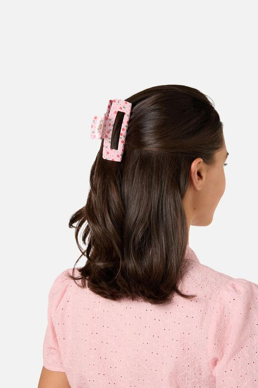 Image of Hair Accessories. Productname: Pretty Floral Claw Clip in Pink colour by brand - Princess Highway