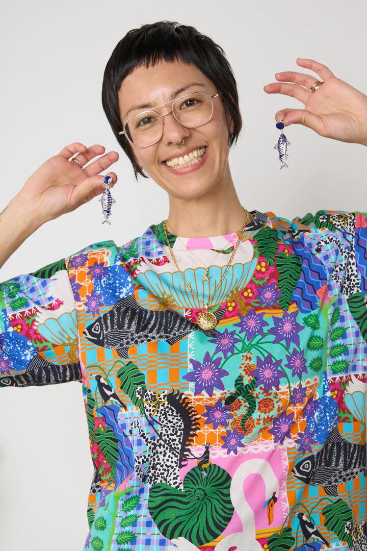 Image of Earrings. Productname: Gone Fishing Earrings in Multi colour by brand - Gorman