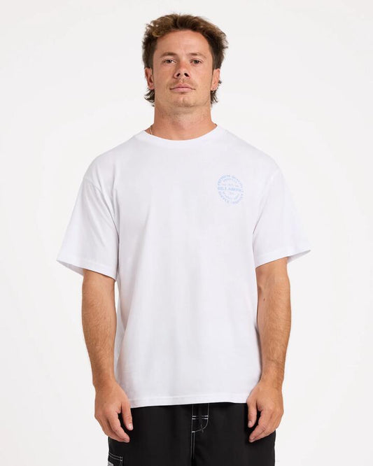 Image of T-Shirts. Product name - Billabong Mens Supply T-Shirt White in White colour by brand - Billabong