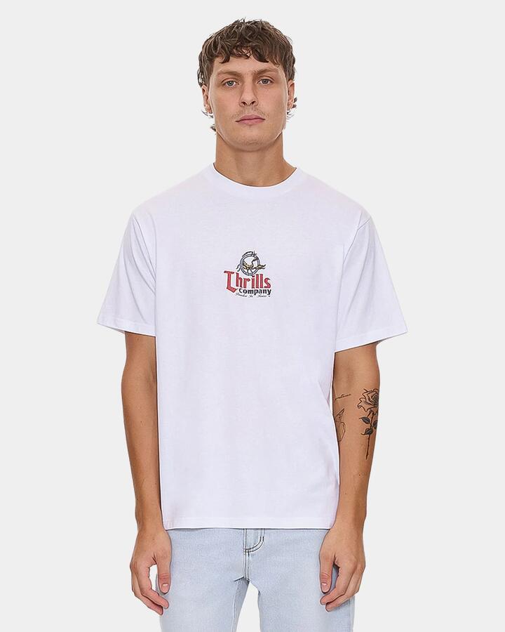 Image of T-Shirts. Product name - Thrills Mens Banquet T-Shirt White in White colour by brand - Thrills