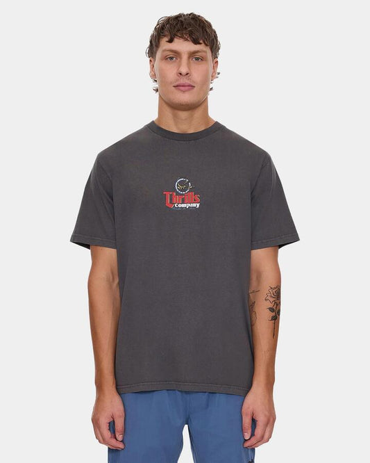 Image of T-Shirts. Product name - Thrills Mens Banquet T-Shirt Merch Black in Merch Black colour by brand - Thrills