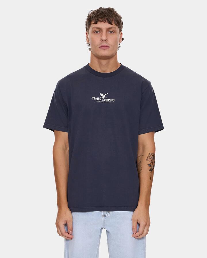Image of T-Shirts. Product name - Thrills Mens A Heaven For The Restless T-Shirt Total Eclipse in Total Eclipse colour by brand - Thrills