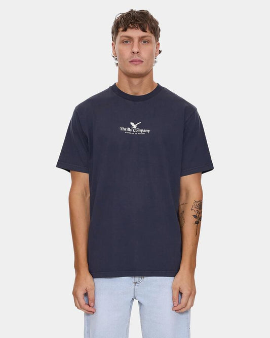 Image of T-Shirts. Product name - Thrills Mens A Heaven For The Restless T-Shirt Total Eclipse in Total Eclipse colour by brand - Thrills