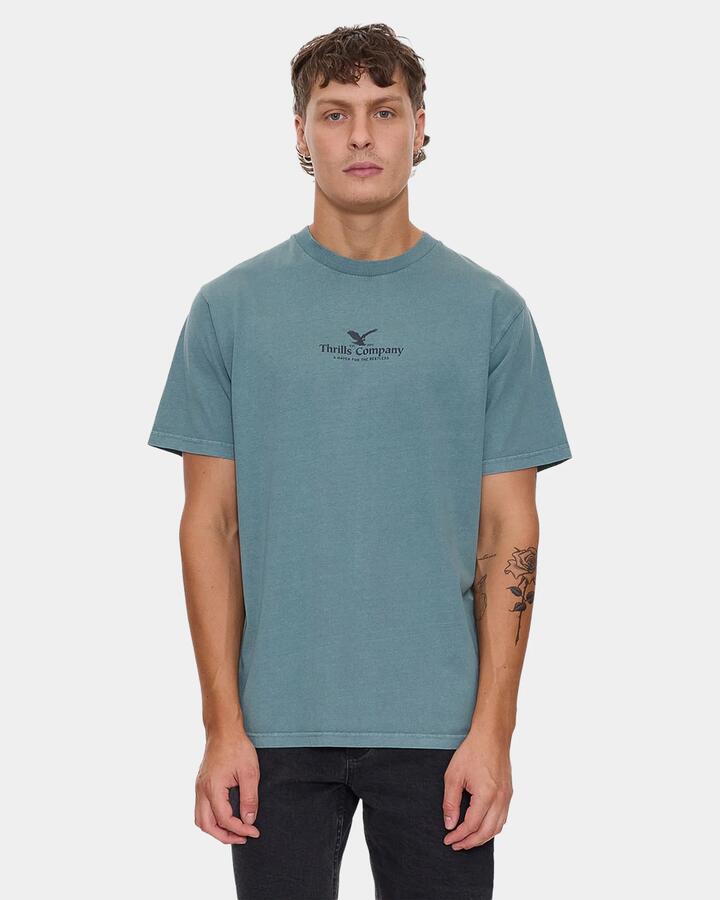 Image of T-Shirts. Product name - Thrills Mens A Heaven For The Restless T-Shirt Green Coast in Green Coast colour by brand - Thrills