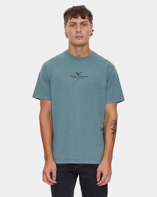Image of T-Shirts. Product name - Thrills Mens A Heaven For The Restless T-Shirt Green Coast in Green Coast colour by brand - Thrills