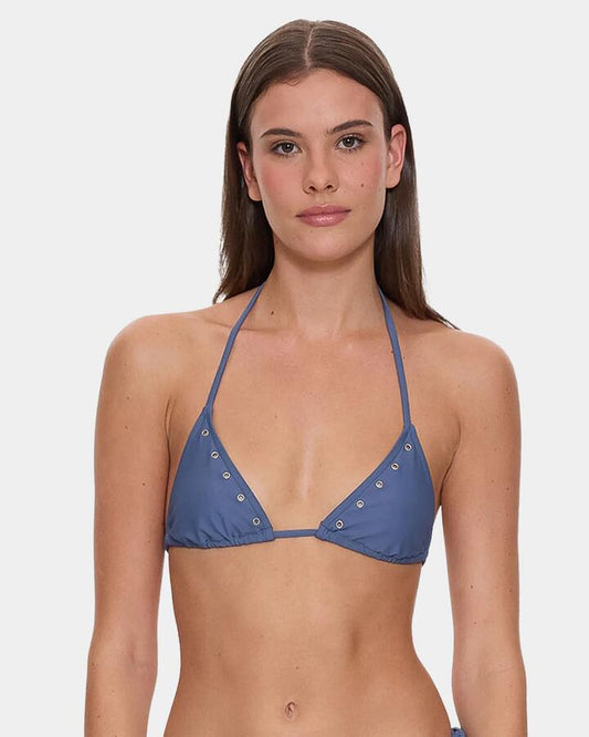 Image of Swimwear. Productname: thrills - Womens Living Easy Eyelet String Bikini Top - Bluefin - in Bluefin colour by brand - thrills