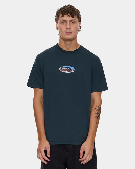 Image of T-Shirts. Product name - Thrills Mens Track Record T-Shirt Jasper Green in Jasper Green colour by brand - Thrills