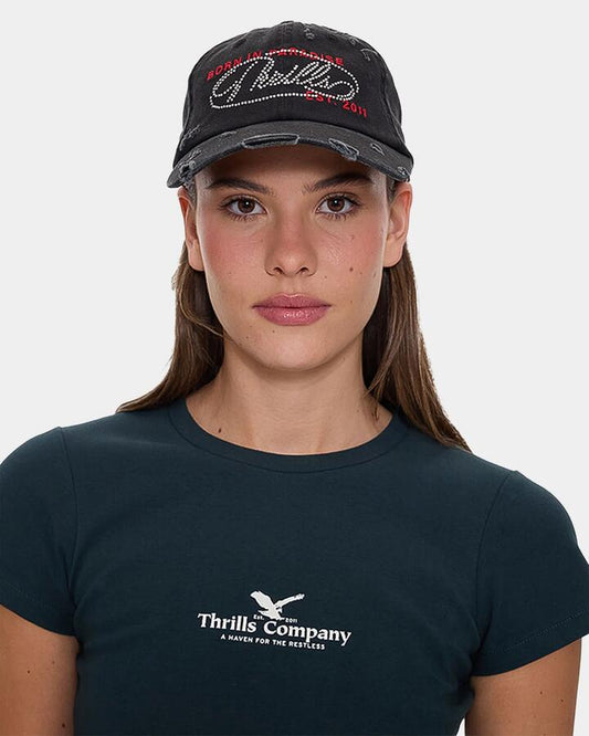 Image of Hats. Productname: thrills - Womens Chaos Reign Cap - Washed Black - in Washed Black colour by brand - thrills