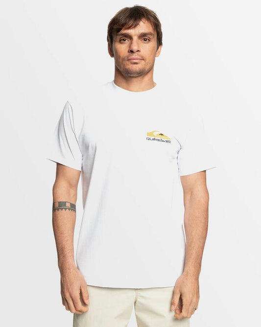Image of T-Shirts. Productname: Quiksilver Mens Fun Zone T-Shirt White - in White colour by brand - Quiksilver