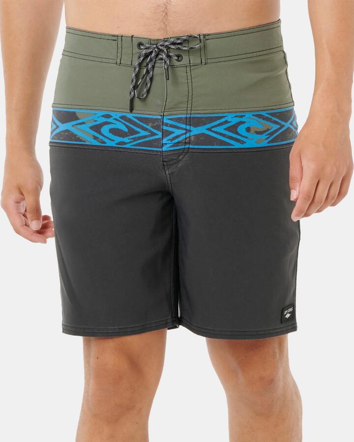 Image of Swimwear. Productname: rip Curl - Mens Mirage Split Peak 19" Boardshorts - Cactus - in Cactus colour by brand - rip Curl