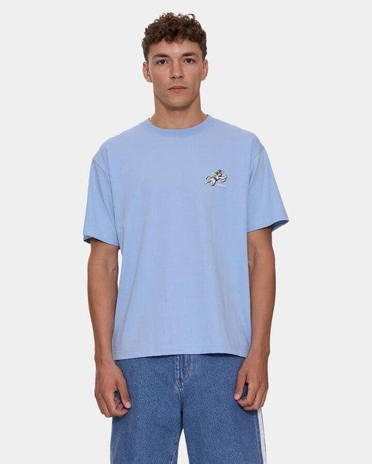 Image of T-Shirts. Product name - Worship Mens Cherub Regular T-Shirt Bell Air Blue in Bell Air Blue colour by brand - Worship