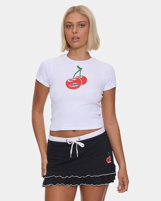 Image of T-Shirts. Productname: worship Womens Glazed And Confused T-Shirt White - in White colour by brand - Worship