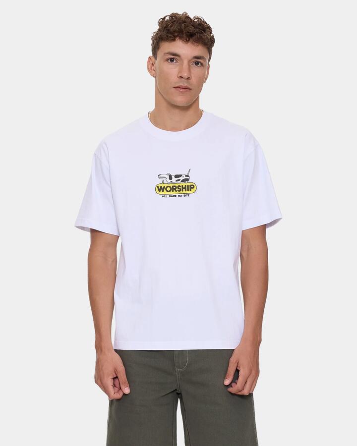 Image of T-Shirts. Product name - Worship Mens Watchdog T-Shirt White in White colour by brand - Worship