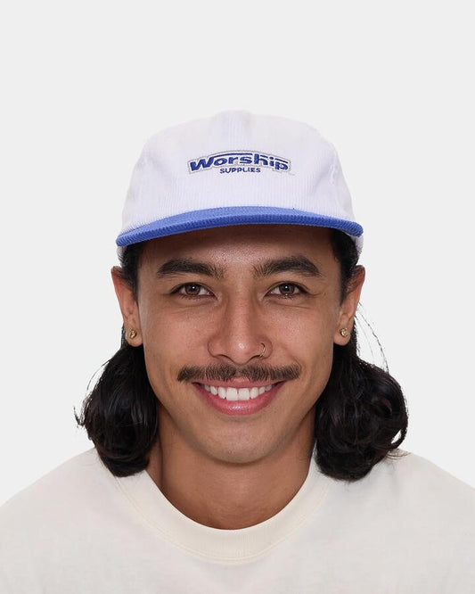 Image of Hats. Productname: worship - Mens Low Goes Cap - White - in White colour by brand - worship