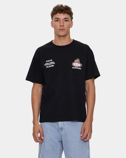 Image of T-Shirts. Productname: worship Mens Haulaz T-Shirt Black - in Black colour by brand - Worship