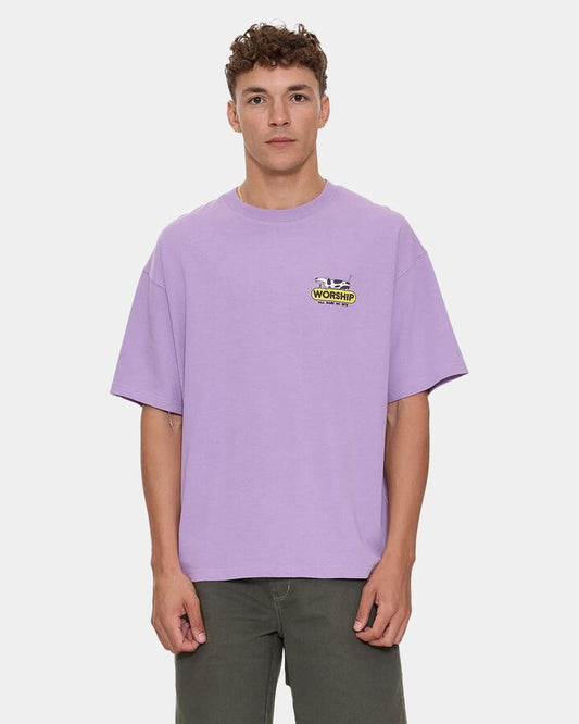 Image of T-Shirts. Product name - Worship Mens Watchdog Oversized T-Shirt Rhapsody in Rhapsody colour by brand - Worship