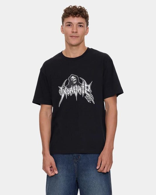 Image of T-Shirts. Product name - Worship Mens Wishbone T-Shirt Black in Black colour by brand - Worship