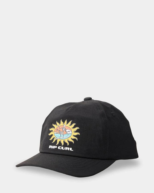 Image of Hats. Productname: rip Curl Boys 8-16 Island Paradiso Snapback Cap Black - in Black colour by brand - rip Curl