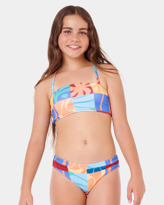 Image of Accessories. Productname: rip Curl Girls 8-14 Aots Ty Two Piece Multi - in Multi colour by brand - rip Curl