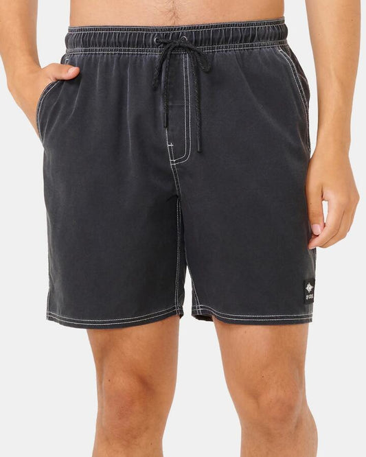 Image of Swimwear. Productname: rip Curl - Mens Fadeout Volley 18" Boardshorts - Black - in Black colour by brand - rip Curl
