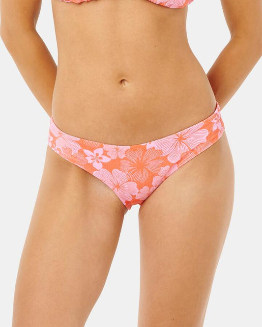 Image of Swimwear. Productname: rip Curl - Womens Aloha State Cheeky Bikini Bottom - Orange - in Orange colour by brand - rip Curl