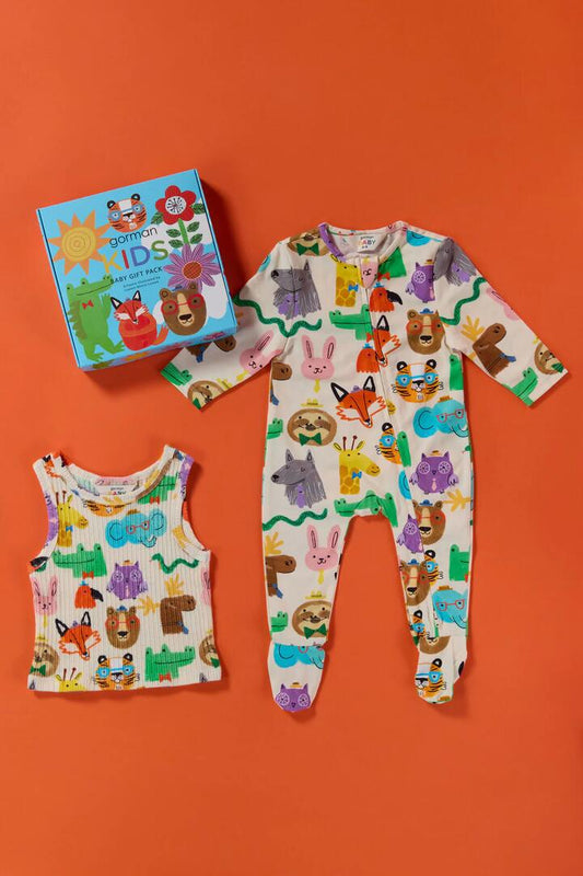 Image of Baby Gift Sets. Product name - Happy Guys Baby Gift Pack in Multi colour by brand - Gorman