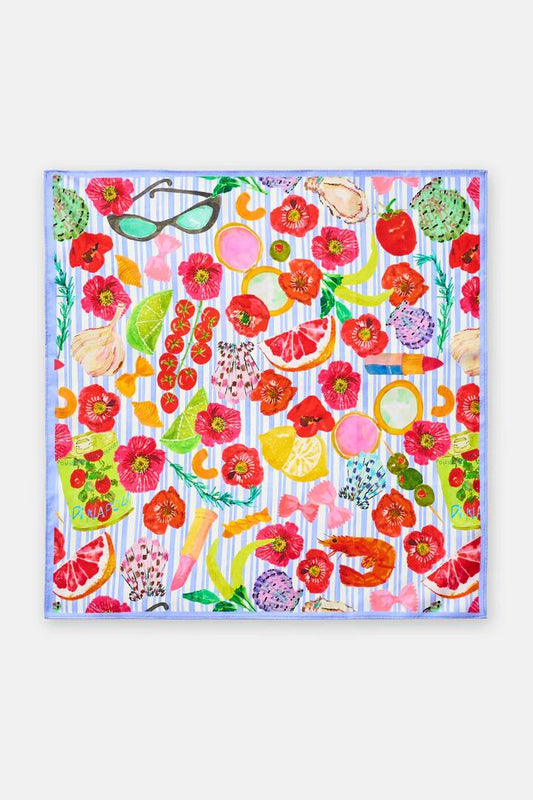 Image of Scarves & Shawls. Product name - Antipasto Med Square Scarf in Print colour by brand - Gorman