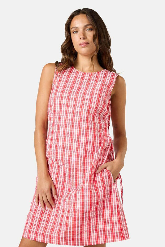 Image of Dresses. Productname: Highland Check Mini Dress in Red colour by brand - Gorman